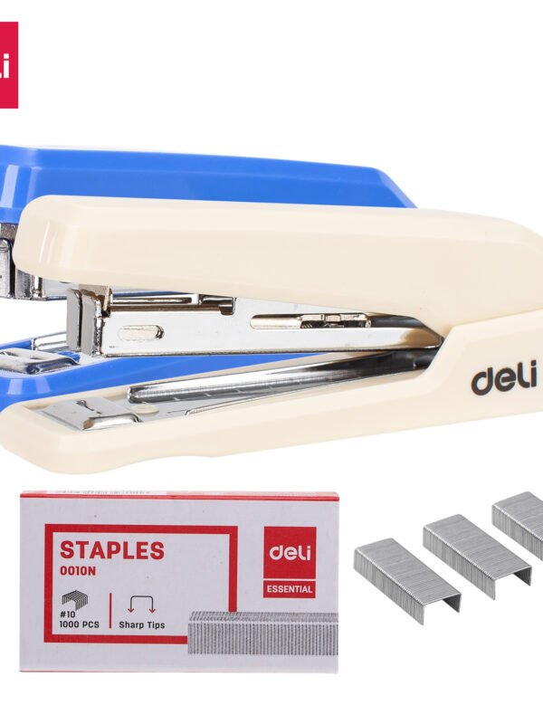 ديلي خرازة مكتبية - قياس #10 - سعة 15 ورقة - بدن أبيض وأسود E0272